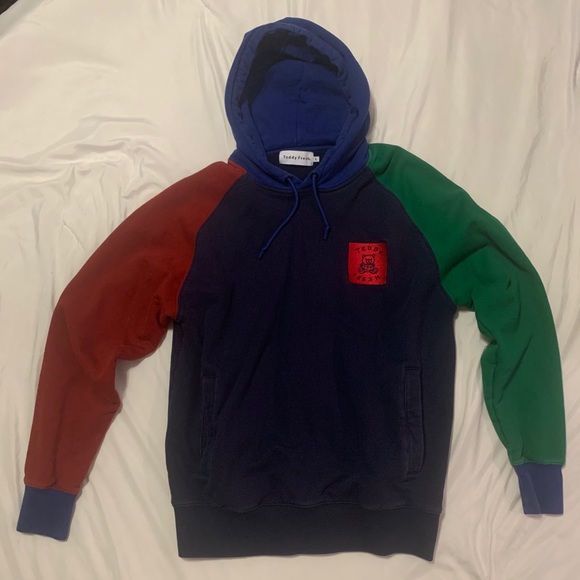 teddy fresh pink and blue hoodie